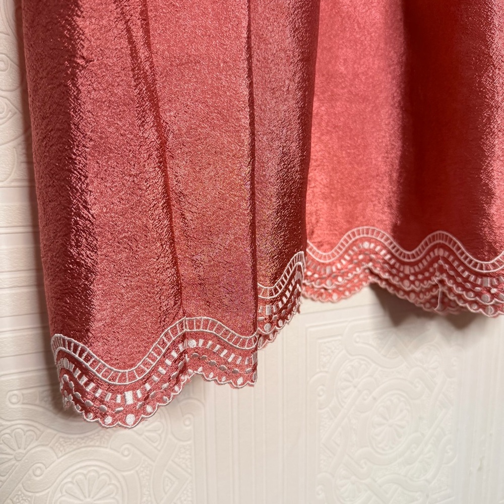 Stine Goya Daki Tiered Long Sleeve Hammered Satin Ruffle Dress Medium - Picture 5 of 11